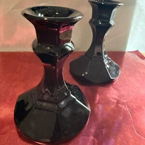 Hallmark Glossy Black Candle Holders